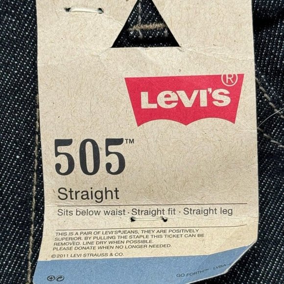 NEW BOYS LEVIS 505 JEANS STRAIGHT LEG Size 8 Husky Fit 3D BLACK 28 X 21 NWT - Picture 8 of 9